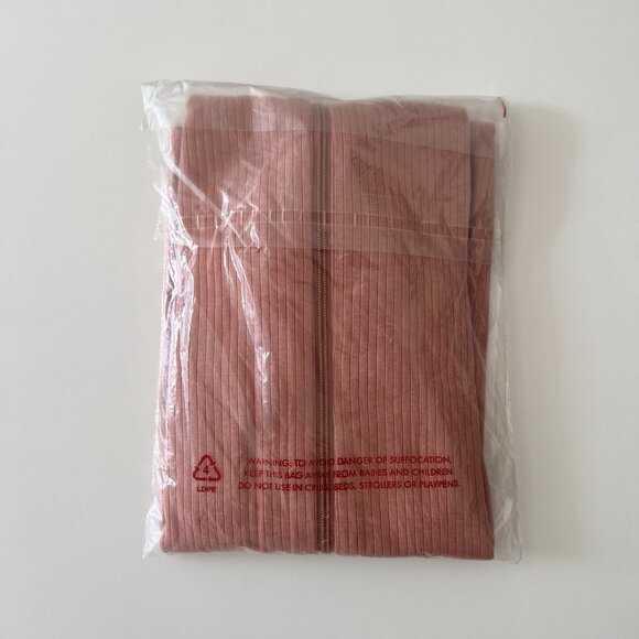 Hanna Andersson Baby Girl 2-Way Zip Sleeper Rose Pink 18-24 Months Rib Knit - Picture 3 of 3